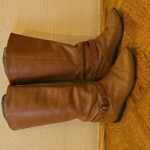 Vegan leather riding boots Size 8